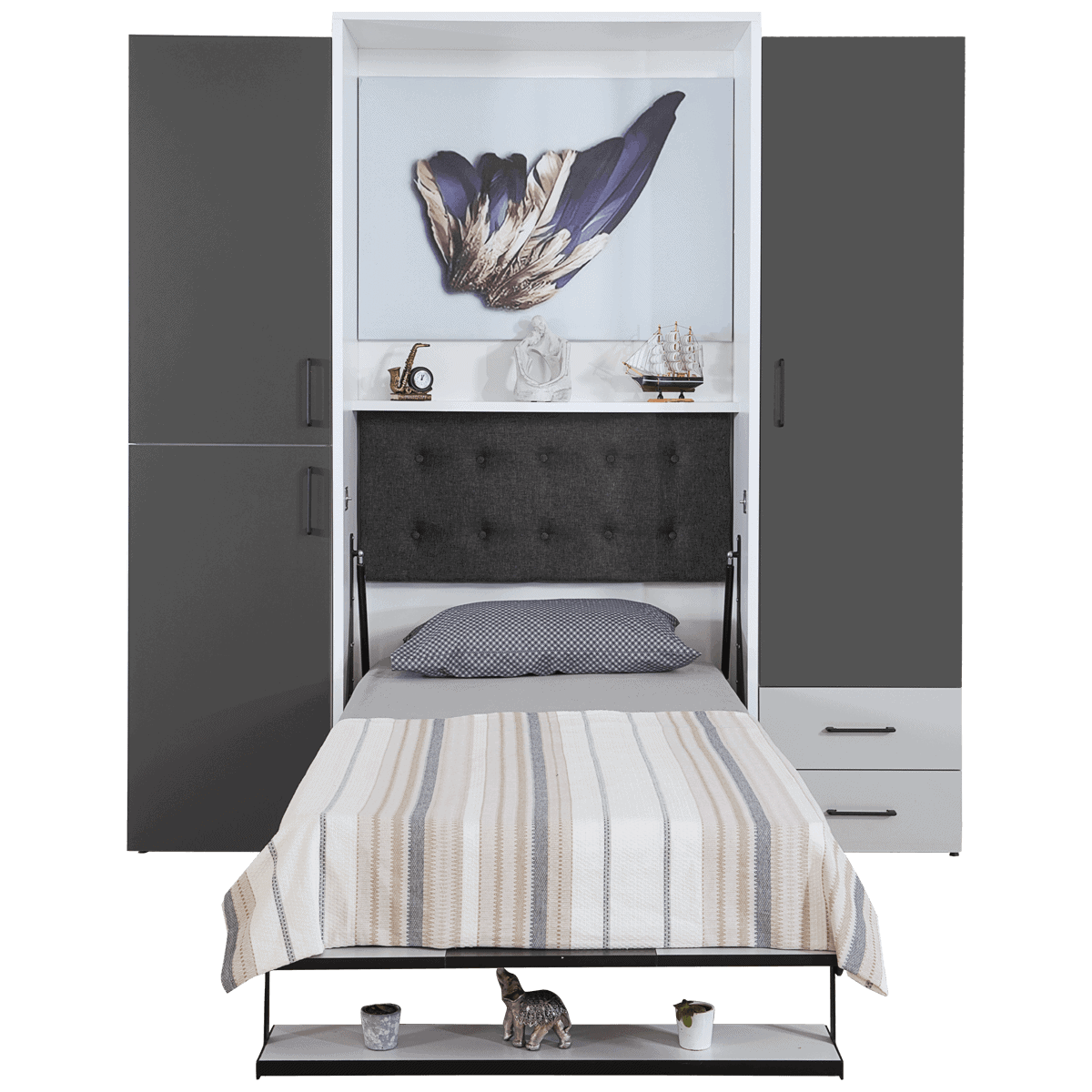 Armoire lit escamotable verticale 1 place – GAINPLACE