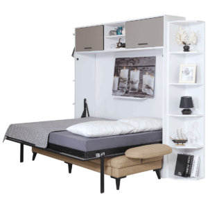 Lit escamotable horizontal 2 places surmeuble