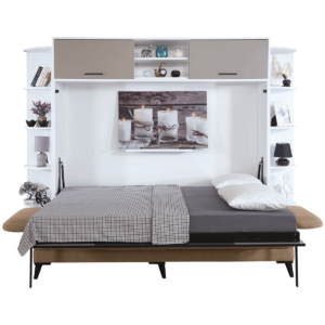 Lit escamotable horizontal 2 places surmeuble