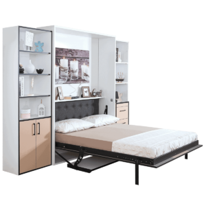 Lit escamotable vertical 2 places avec bureau