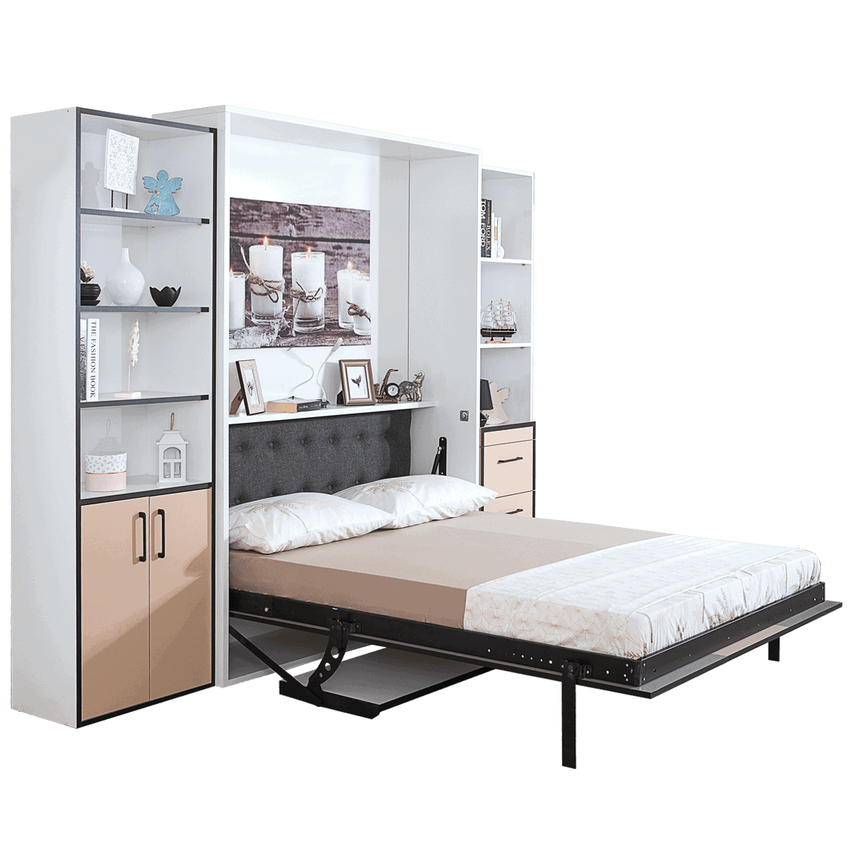 SMART - Armoire lit vertical avec bureau